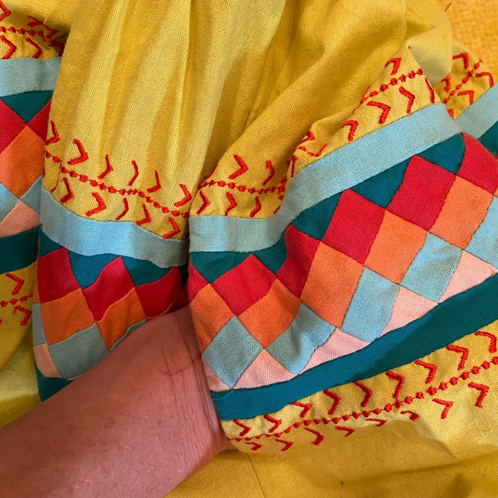 Patchwork Geometric Strapless Dress. Unique! - image 5